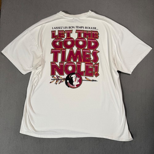 FSU Florida State Seminoles Vintage 1997 Hanes Single Stitch 3D SEC T-Shirt 2XL