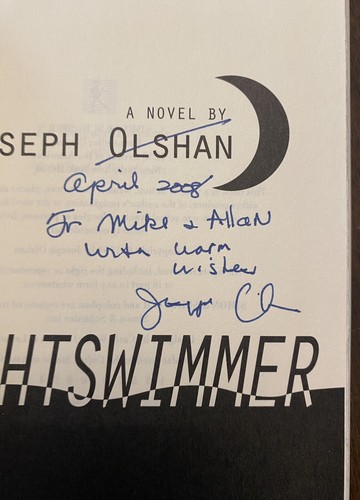 Joseph Olshan Nightswimmer & The Conversion Signed Books - Picture 14 of 16