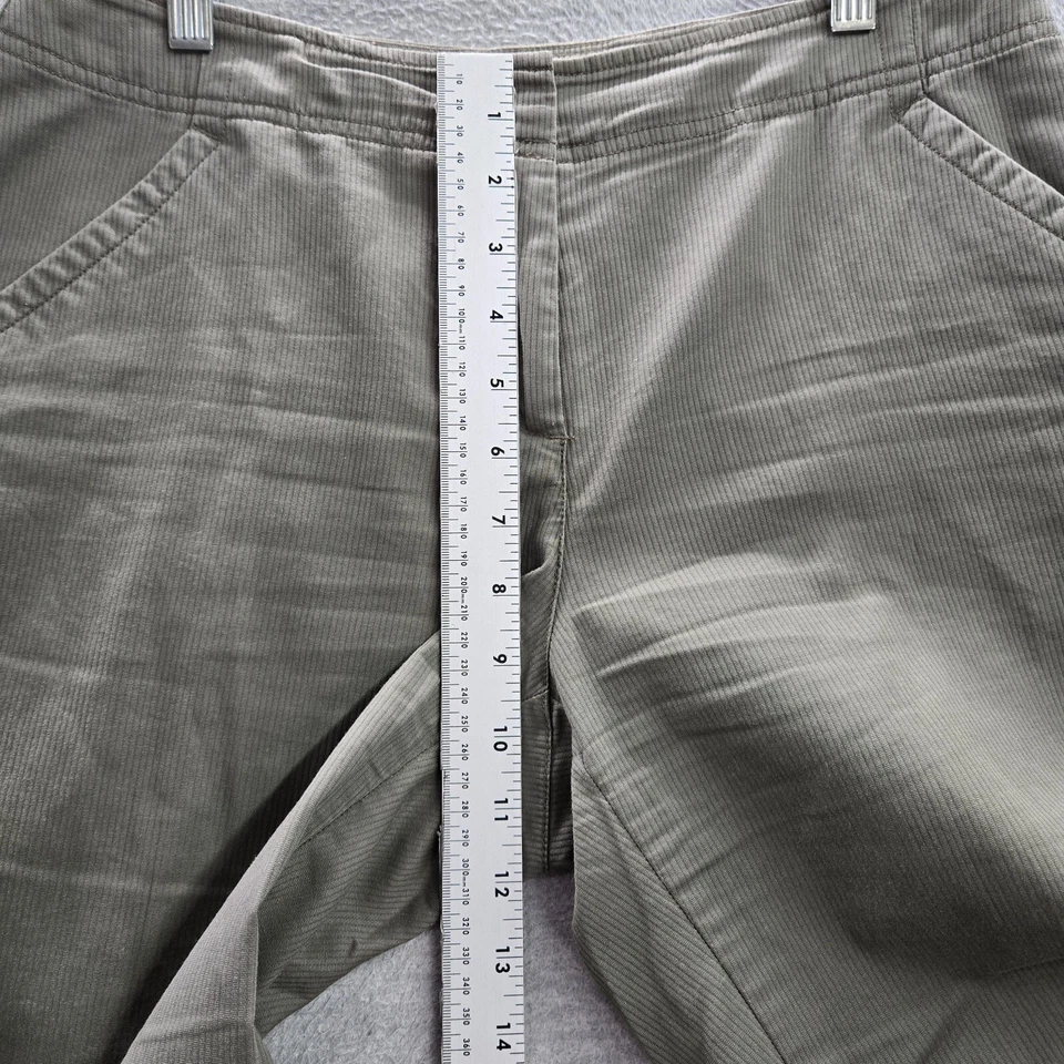 Pantalones de mujer Jill 6 Petite verde recortados pana carga pierna ancha Foto 3 de 4