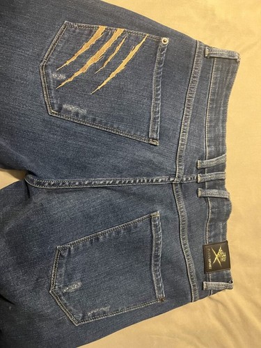 Phillip Plein Mens Denim Distressed Straight Cut Jeans Size 32 Brand new w/32 - Picture 2 of 4