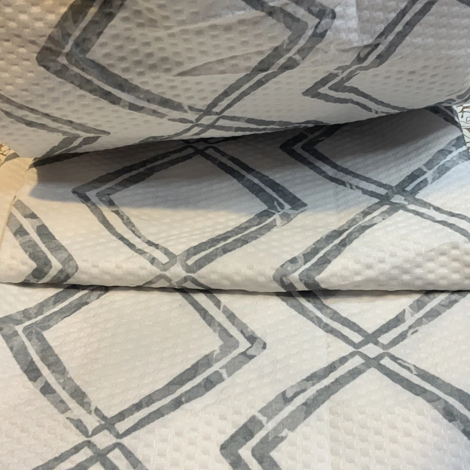 🛁 Cortina de Ducha Umbral Teñido Diamante Corte Blanco/Gris (COMO SE MUESTRA)👌🆕️ Foto 3 de 4