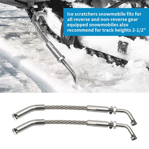 For Snowmobile Ice Scratchers w/ Carbide Tips Snow Scratcher Reverse Compatible - Picture 7 of 18