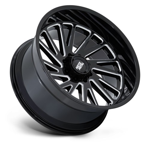 Moto Metal MO811 Combat 24x12 8x6.5 Gloss Black Milled Wheel 24" -44mm Truck Rim - Picture 3 of 7
