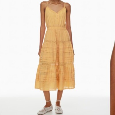 NWT Aritzia Little Moon Milos tiered ruffle a line sleeveless dress m medium