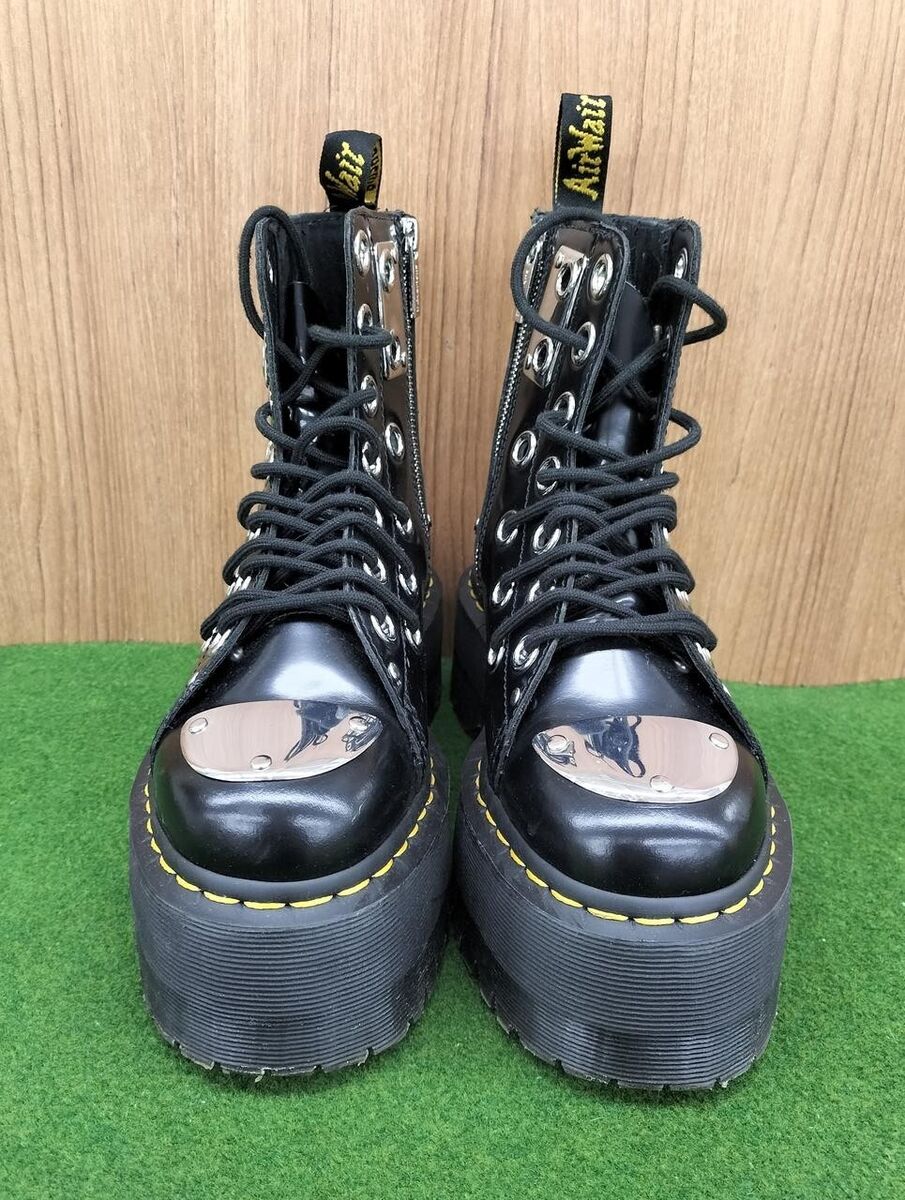 Dr.Martens Boots Jadon Max Rebel Black Leather Shoes US7 UK5 Dr.Martens Boots Jadon Max Rebel Black Leather Shoes US7 UK5