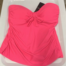 Lauren Ralph Lauren Size 8 Twist Tankini Top Pink Bold New no straps 
