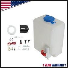 Utv 12v Tank Pump Wiper System Reservoir Universal Windshield Washer Bottle Kit