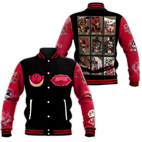 Hazbin Hotel Characters Baseball Jacket