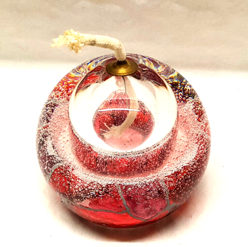 Lampada A Olio Ortodossa Da Appendere – Cristiana Con Coppa In Vetro Rosso, Altezza 67,5 Cm, Base 12 Cm, Corpo In Lega Di Zinco E Rame, 8 Stili Personalizzabili