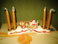 THUN BELLISSIMO CENTRO TAVOLA NATALIZIO CON RENNE E SLITTA DI BABBO  NATALE RARO