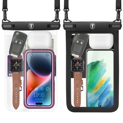 10 inch waterproof phone pouch,Universal Underwater Dry Bag Phone Case Cover 360