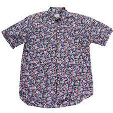 Vintage 70's Play Off Men's M Floral Short Sleeve Shirt Button Up