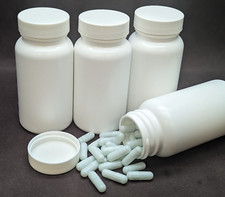  500 Size 2 Opaque Light Blue Empty Gelatin Gel Joined Capsules Caps, 4 Bottles