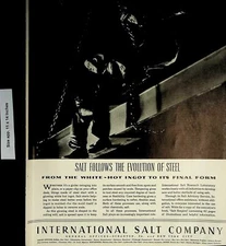 1937 International Salt Company Salt Follows Evolution Vintage Print Ad 5932
