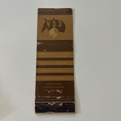 Container Corporation Of America Paper Board Vintage Matchbook Cover SMB3-3