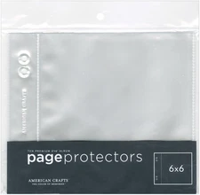 American Crafts  Page Protectors Top-Loading 6"X6" 10/Pkg-(1) 6"X6" Pocket