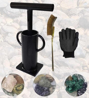 Rock Crusher Manual Hand Ore Crusher Glass Breaker Heavy Duty Frit Maker Mining
