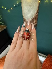 Geschenk deko Brosche Anstecker Käfer Glück Marienkäfer Liebe rot Glückskäfer