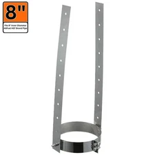 ALLFUEL HST Chimney Pipe 8" x 15" Elbow Strap for Double Wall Stainless Steel