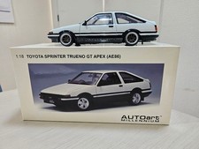 AUTOart 1/18 Toyota Sprinter Trueno GT AE86 White Black Custom Watanabe Wheels