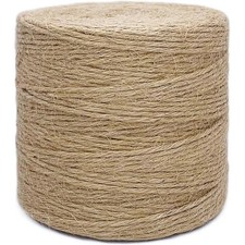 1000FT Jute Twine Rope 3mm Natural Thick Garden Twine String Heavy Duty for G...