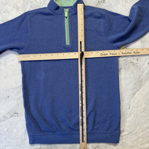 Johnnie O Sweater Boys Size 12 Blue West Coast Prep 1/4 zip Pullover - Picture 3 of 8