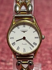 LONGINES Quartz Watch Timepiece Stainless Steel Band White Dial Elegant