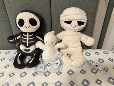 Authentic Jellycat Mummy BOB Skeleton BOB Mysti Ghost, Halloween collection
