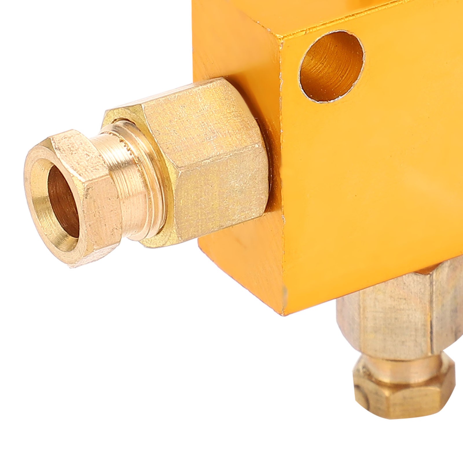 Oil Distributor Brass Lube Piston Separator Divider Valve Lubrication 1 In 2 Out