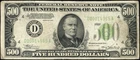 1934 $500 Five Hundred Dollar Cleveland Federal Reserve Note FRN Fr#2201Ddgs