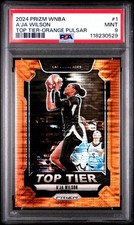 2024 Prizm WNBA A’Ja Wilson Top Tier Orange Pulsar /75 PSA 9 Mint #1 MVP