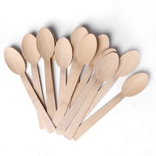 Utensils Disposable- 100PK Spoons for Eating 100 Biodegradable Compostable R...
