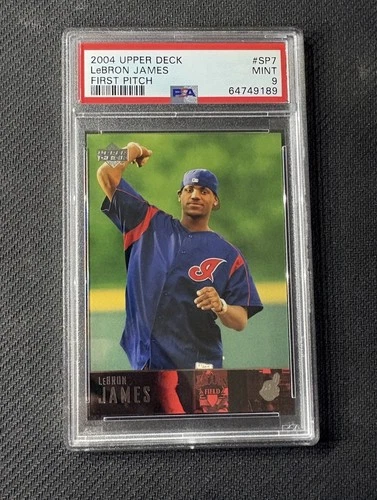 2004 Upper Deck Lebron James -First Pitch #SP7 PSA 9 Mint Cleveland Indians-RARE