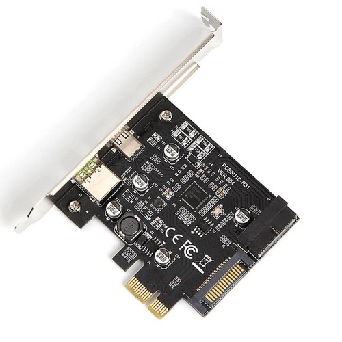 PCI-e Zu USB3.1 Typ-C Erweiterungskarte / PCIe Zu USB 2.4A Schnellladung + - Afbeelding 4 van 6