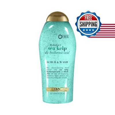 OGX Hydration + Sea Kelp & Hyaluronic Acid Body Scrub, 19.5 Fl Oz