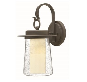 NOS Hinkley Lighting Riley 1 Light Outdoor Wall Mount Lantern Bronze #2014OZ