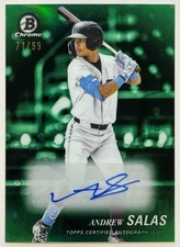 2025 Bowman Chrome Andrew Salas Green Achromatic Refractor Auto #71/99 #AA-AS