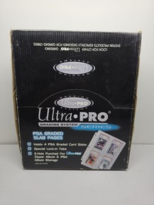 PSA Graded Slab Pages x10 Ultra Pro Holds 4 Slabs Per Page Whole Box Lot