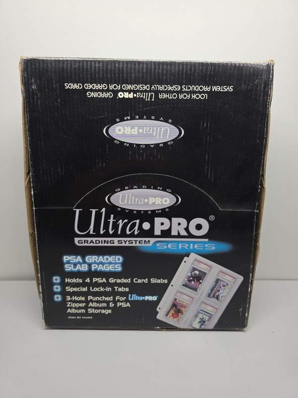 PSA Graded Slab Pages x10 Ultra Pro Holds 4 Slabs Per Page Whole Box Lot