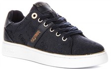 Guess Britz Side Logo Lace Up Womens Trainer In Navy UK 3 - 8