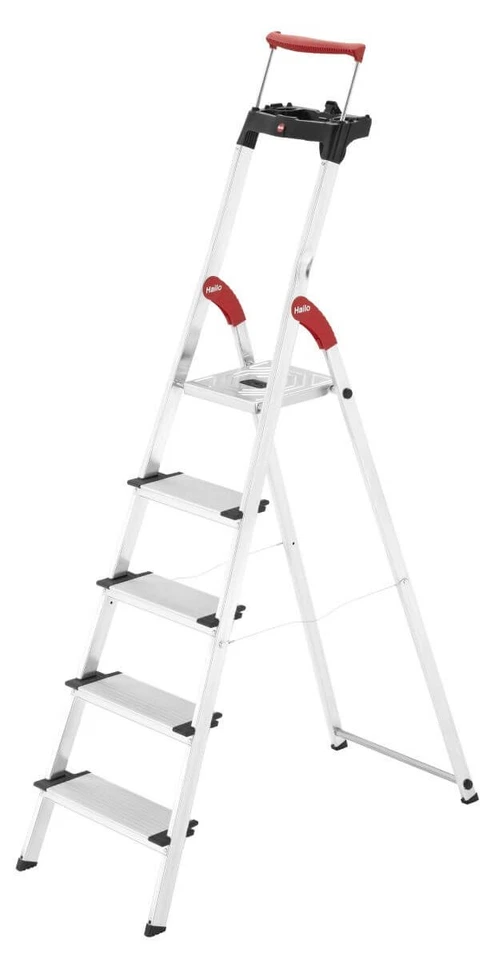 Hailo L85 Aluleiter Haushaltsleiter Klappleiter 5 StufenTrittleiter Stehleiter