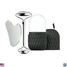 Stainless Steel Ice Roller for Face  Eyes - Cooling Massage Tool for Puffiness