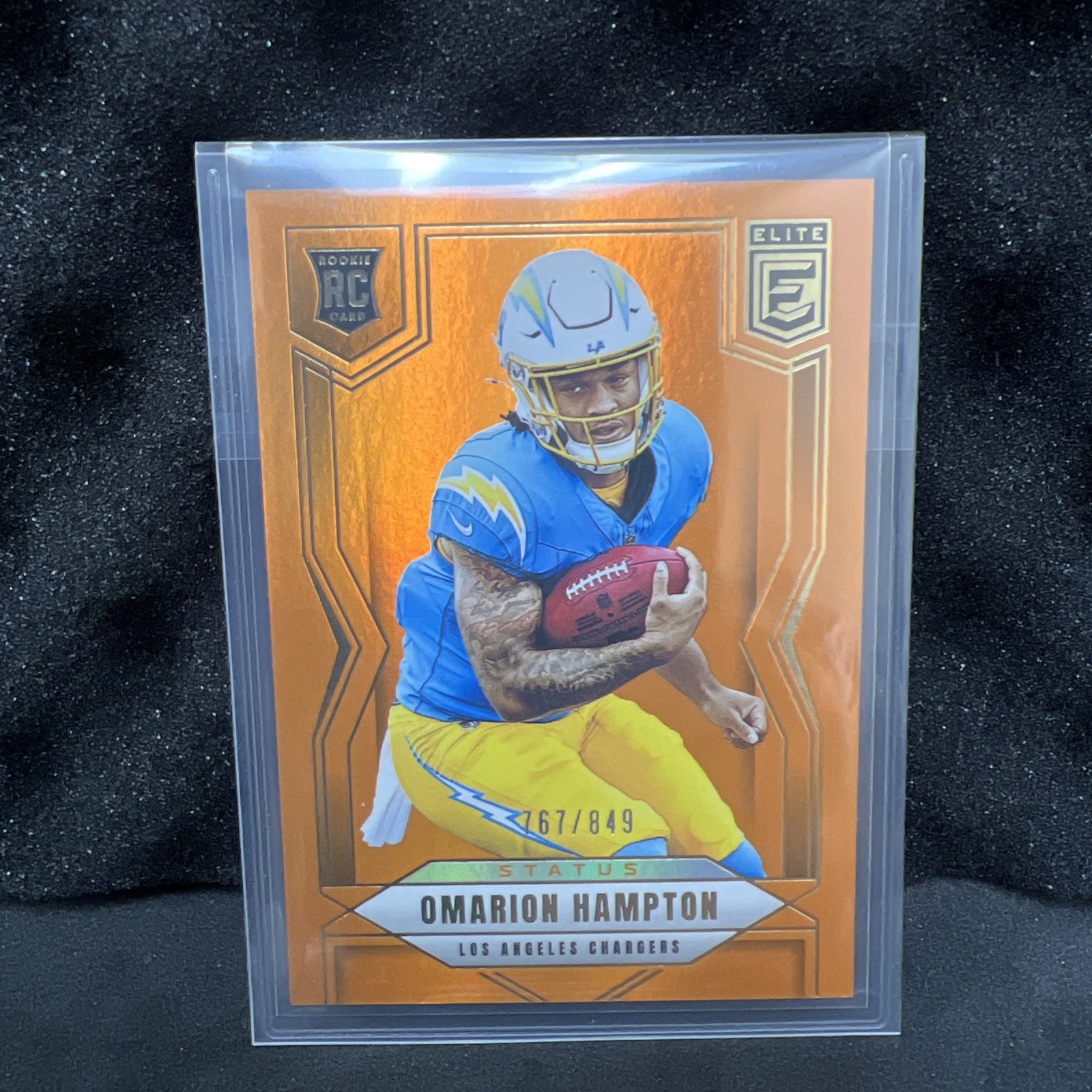 2025 Panini Donruss Elite - Rookies Omarion Hampton #132 Orange /199 (RC)