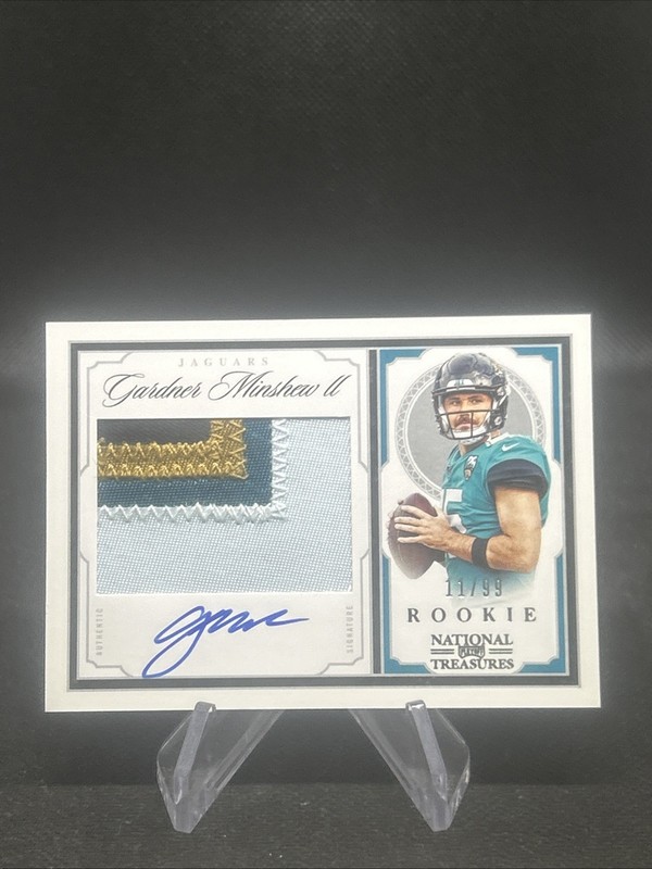 2019 National Treasures #CRS-GM Gardner Minshew II /99 Rookie Auto RPA Patch