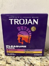 Trojan Lubricated Condom Pleasure Pack - 36 Count EXP 2028/08/01 Or Longer
