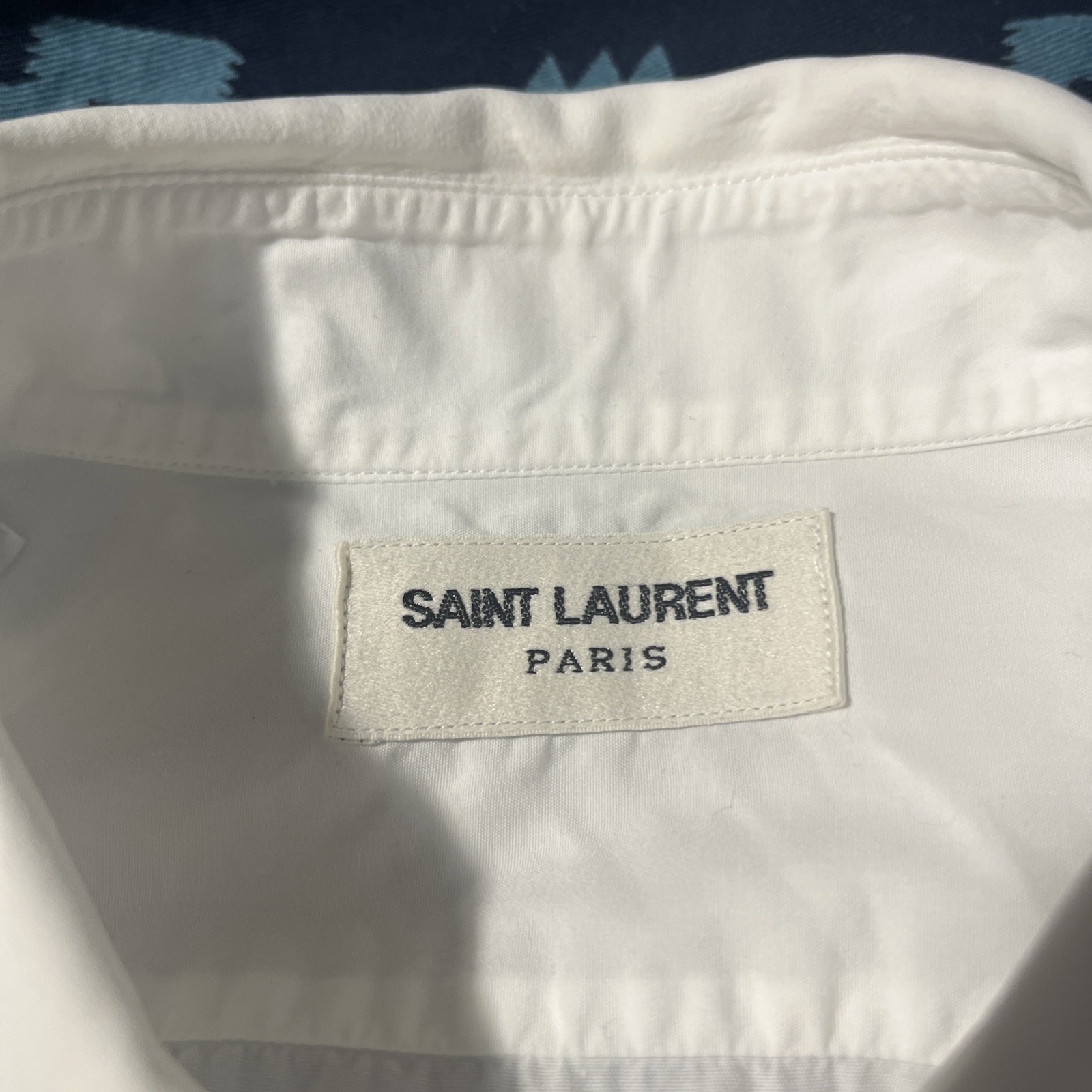 Camicia Saint Laurent Paris in cotone usata 38 15 bianca