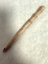 Beautiful Hand carved ASPEN WOOD YARN CROCHET HOOK size L