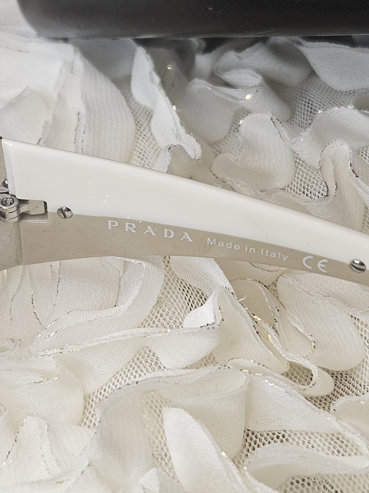 Prada White Rectangular Sunglasses with Box brand… - image 3