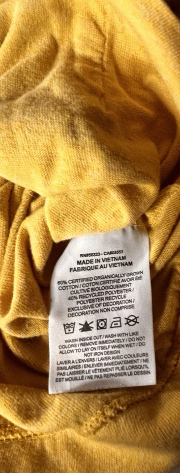 Suéter con capucha Nike para mujer cremallera completa amarillo con cordón talla pequeña. Foto 3 de 4