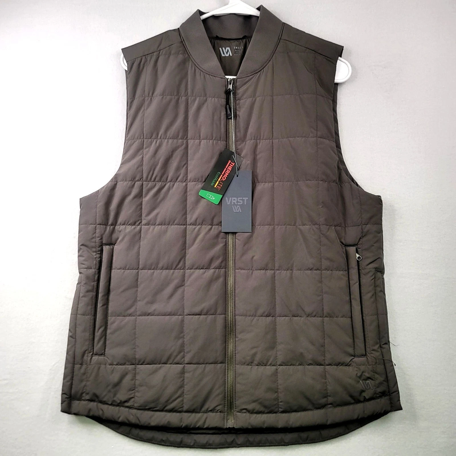 VRST Mens Insulated Thermolite Vest S Warm Pewter Outdoor Campcore Layers Casual